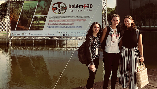 three EPC students attending the Congress of the International Society of Ethnobiology in Belem, Brazil